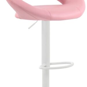 Barhocker Olinda Kunstleder weiß pink