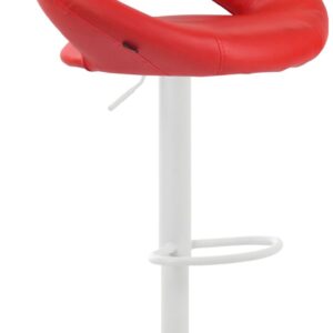 Barhocker Olinda Kunstleder weiß rot
