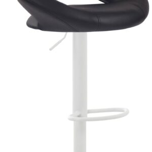 Barhocker Olinda Kunstleder weiß schwarz