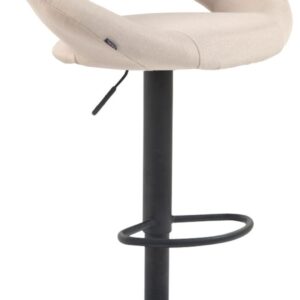 Barhocker Olinda Stoff schwarz creme