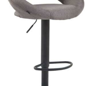 Barhocker Olinda Stoff schwarz grau