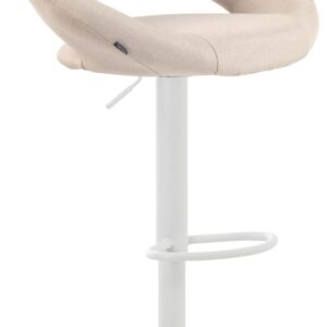 Barhocker Olinda Stoff weiß creme