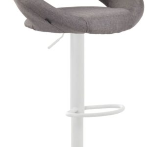 Barhocker Olinda Stoff weiß grau