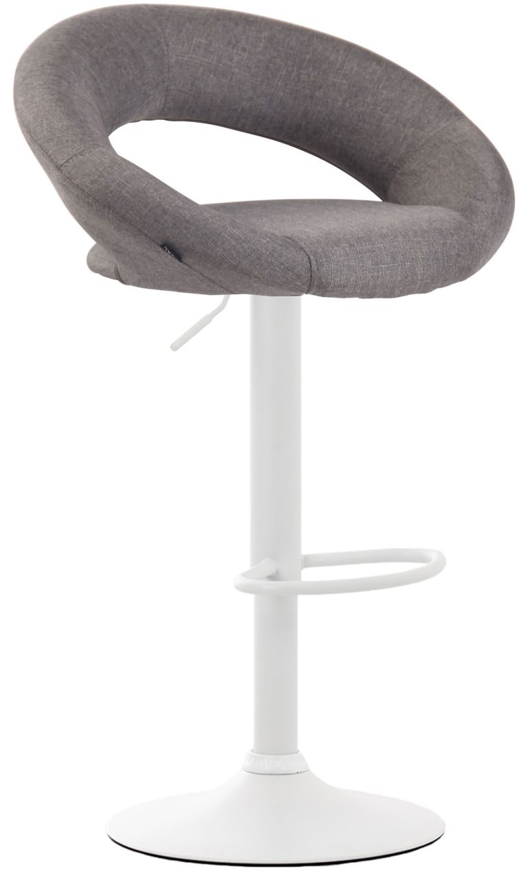 Barhocker Olinda Stoff weiß grau 1 Barhocker Olinda Stoff weiß grau