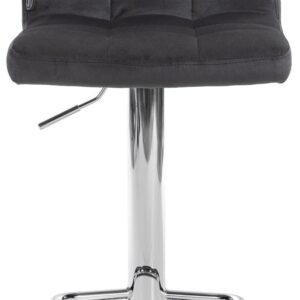 Barhocker Peru Samt chrom schwarz