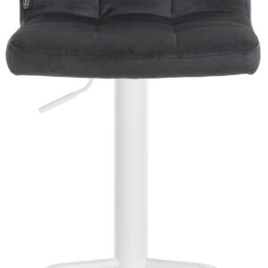 Barhocker Peru Samt weiß schwarz