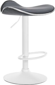 Barhocker Shanghai Kunstleder weiss grau