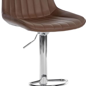 Barhocker Toni Kunstleder chrom braun