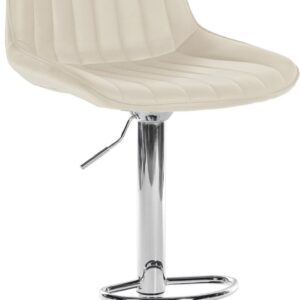 Barhocker Toni Kunstleder chrom creme