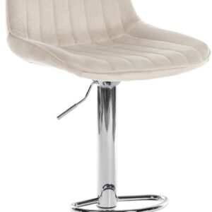 Barhocker Toni Samt chrom creme