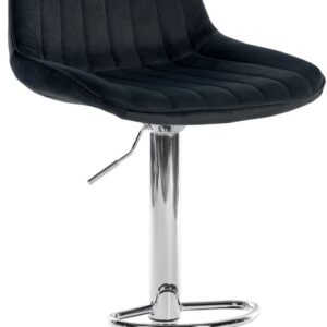 Barhocker Toni Samt chrom schwarz