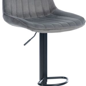 Barhocker Toni Samt schwarz dunkelgrau