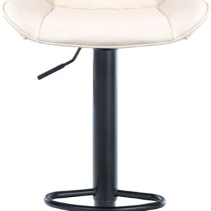 Barhocker Vonore Kunstleder schwarz creme