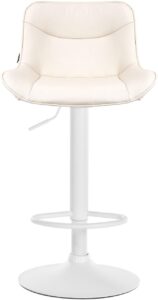 Barhocker Vonore Kunstleder weiss creme