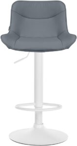 Barhocker Vonore Kunstleder weiss grau