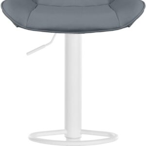 Barhocker Vonore Kunstleder weiß grau