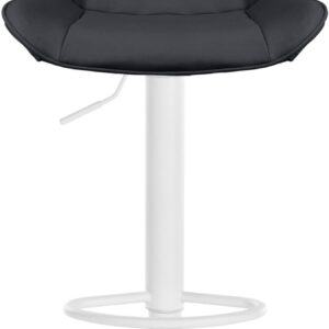Barhocker Vonore Kunstleder weiß schwarz
