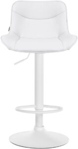 Barhocker Vonore Kunstleder weiss weiss