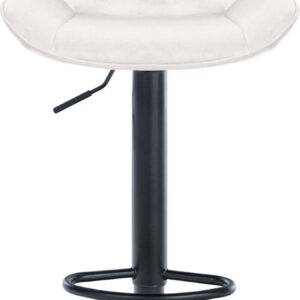 Barhocker Vonore Samt schwarz creme