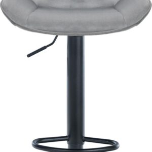 Barhocker Vonore Samt schwarz grau