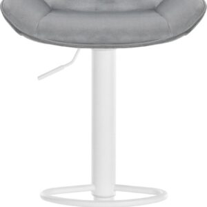Barhocker Vonore Samt weiß grau