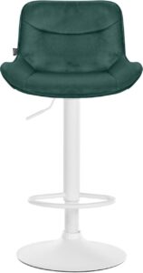 Barhocker Vonore Samt weiss gruen