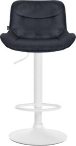 Barhocker Vonore Samt weiss schwarz