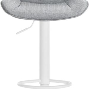 Barhocker Vonore Stoff weiß grau