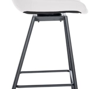 Barhocker Weston Schwenkbar Kunstleder weiß