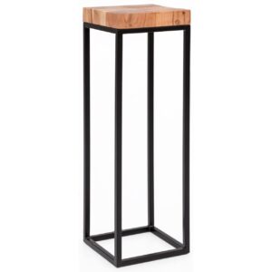 Beistelltisch 30 x 97 x 30 cm WL5.654 Akazie Metall Anstelltisch Hoch