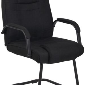 Besucherstuhl Attila Stoff schwarz/schwarz