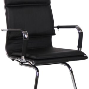 Besucherstuhl Bedford Kunstleder schwarz