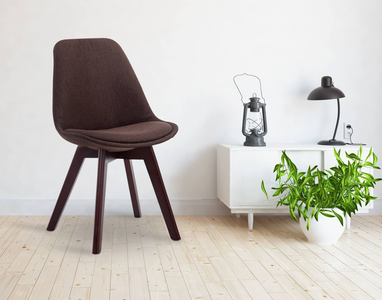 Besucherstuhl Borneo V2 Walnuss Stoff braun 1 Besucherstuhl Borneo V2 Walnuss Stoff braun