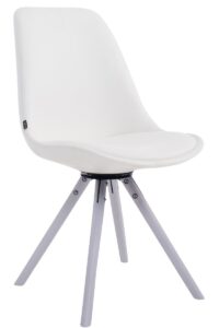 Besucherstuhl Calais Drehbar Weiss Rund weiss