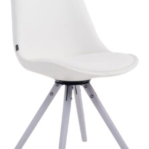 Besucherstuhl Calais Drehbar Weiß Rund weiß