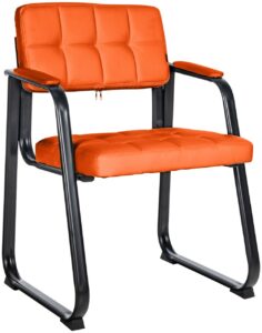 Besucherstuhl Canada B Kunstleder orange