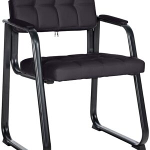 Besucherstuhl Canada B Kunstleder schwarz