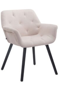 Besucherstuhl Cassidy Stoff Schwarz beige