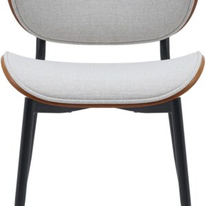 Besucherstuhl Enid Stoff walnuss/creme