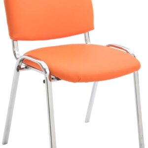 Besucherstuhl Ken C Kunstleder orange