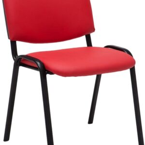 Besucherstuhl Ken Kunstleder rot