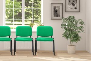 Besucherstuhl Ken Stoff gruen