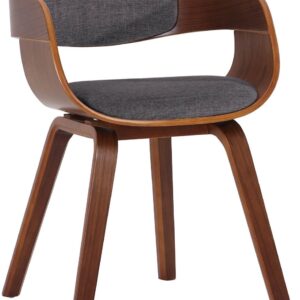 Besucherstuhl Kingston Stoff walnuss/hellgrau
