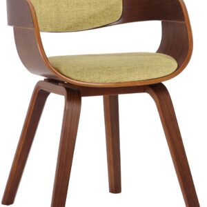 Besucherstuhl Kingston Stoff walnuss/hellgrün