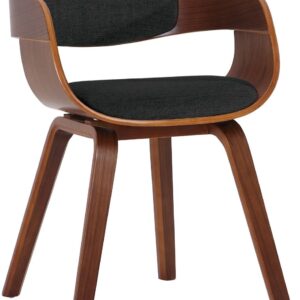 Besucherstuhl Kingston Stoff walnuss/schwarz