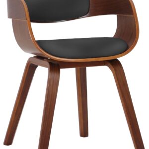 Besucherstuhl Kingston walnuss/schwarz