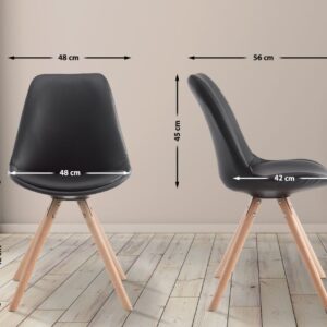 Besucherstuhl Laval Natura Rund schwarz