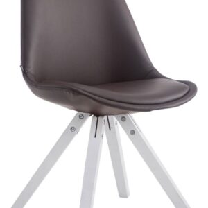 Besucherstuhl Laval Square weiß braun