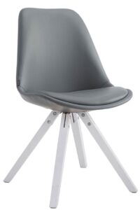 Besucherstuhl Laval Square weiss grau