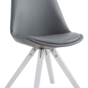 Besucherstuhl Laval Square weiß grau